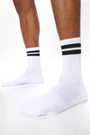 Everyday Stripe Crew Socks 3 Pack - Black