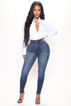 Best Of Me High Rise Skinny Jeans - Dark Denim