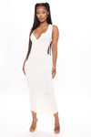 All You Need Midi Dress - White