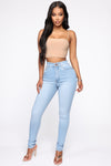 Marilyn High Waisted Skinny Jeans - Light Wash