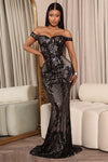 Close Up Ready Sequin Maxi Dress - Black