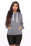 Relaxed Vibe Solid Hoodie - Heather Grey