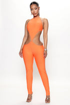 Baddest Bandage Jumpsuit - Orange