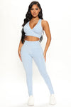 For The Win Legging Set - Light Blue