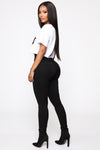 Snatch Me Tight Booty Lifter Skinny Jeans - Black