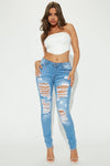 Tall Give Good Love Skinny Jeans - Light Blue Wash