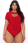 Cut Loose Bodysuit - Red