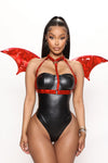 Always Naughty Devil Wing Body Harness - Red/combo