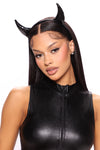 Sinful Devil Horn Headband - Black