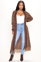 Paint The Skies Cardigan - Brown/combo