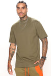 Oversized Heavyweight Short Sleeve Tee - Olive