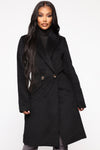 It's A Long Story Coat - Black