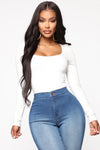 Yasmeen Square Neck Top - Off White