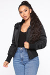 Nights In Denver Bomber Jacket - Black