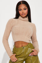 Sadie Super Soft Turtleneck Sweater - Taupe