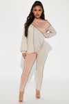 No Drama Colorblock Legging Set - Taupe/combo