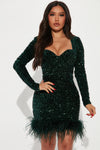 Soleil Sequin Mini Dress - Emerald