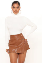 Taylor Crop Turtleneck Sweater - Ivory