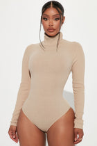 Tess Turtleneck Bodysuit - Khaki