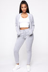 The Original Trendsetter Velour Set - Heather Grey