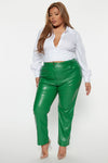 Having A Moment Faux Leather Pant 28 - Kelly Green