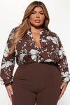 Floral Emotions Top - Brown/combo