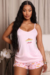 Not Your Cutie Pie PJ Short Set - Pink