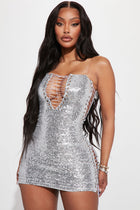 After Party Chic Sequin Mini Dress - Silver