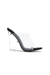 The Glass Edge Heeled Sandal - Black