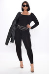 Nova Season Long Sleeve Jumpsuit - Black