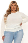 Ariana Waffle Sweater - Ivory