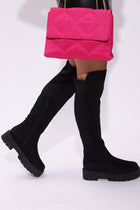 New Perspective Over The Knee Boots  - Black