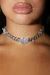 Love Is In The Air Choker - Silver