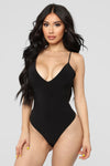 Sleek And Slay Bodysuit - Black