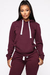 Relaxed Vibe Solid Hoodie - Plum