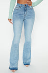 Rumors High Rise Release Hem Flare Jeans - Medium Wash