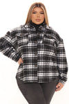 Check Ya Later Flannel Top - Black/combo