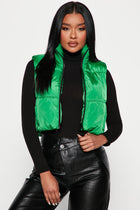 Can't Handle It Puffer Vest - Kelly Green