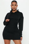 Miranda Sweatshirt Dress - Black