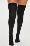 Final Touch Sheer Thigh Highs - Black