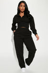 Its Always Casual Pant Set - Black