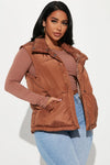 Leave It To Me Puffer Vest - Camel