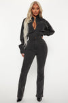 Olivia Denim Jumpsuit - Black