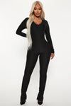 Slay My Way Stacked Jumpsuit - Black