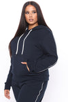 Tennis And Chill Fleece Pullover Hoodie - Navy