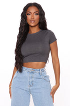 Robin Crop Top - Charcoal