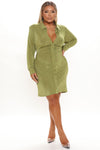 Tall Nights To Remember Shirt Dress - Green