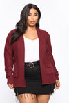 Moments After Cardigan - Burgundy