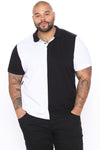 Can You Not Short Sleeve Polo - Black/White