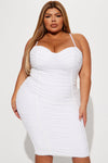 Jade Bandage Midi Dress - White